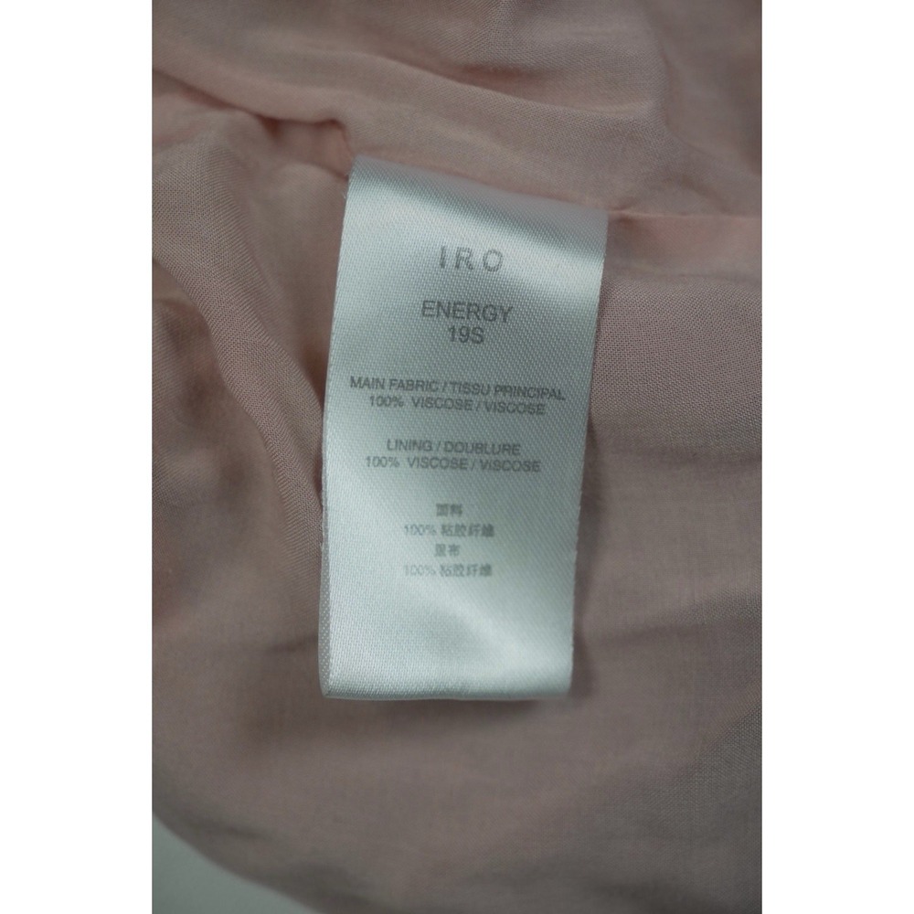 IRO Energy One Shoulder Floral Romper Pink Nude Silk Look Size 36 US 4 - Picture 6 of 6